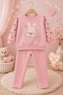 Conjunto moletom e calça legging kely kety coelhinha rosa