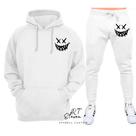 Conjunto Moletom Estampado Personalizado Evil Smiley Malha100% Algodao Linha Premium