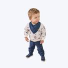 Conjunto Moletom Felpado Com Babador Meia Malha Bebê Menino Divertto 16205 Natural Conjunto Moletom Felpado Com Babador Meia Malha Bebê Menino Divertto 16205 Natural