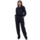 Conjunto Moletom Feminino Blusa Lisa e Calça com 2 Bolsos