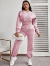 Conjunto Moletom Feminino Cropped com Capuz Estilo, Conforto tumbler com calça regulavel Conjunto Moletom Feminino Cropped com Capuz Estilo, Conforto tumbler com calça regulavel