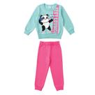Conjunto Moletom Feminino Infantil Estampa Panda Inverno Meninas Tamanho 1 2 3 - Malwee Kids