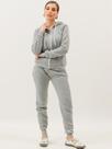 Conjunto Moletom Feminino Roupas De Frio Feminina Blusa Canguru Zíper C/ Capuz Calça Moda Inverno