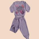 Conjunto Moletom Flanelado Bebê Menina 80% Algodão