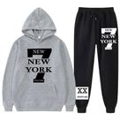 Conjunto Moletom Flanelado Calça e Blusa Canguru Casual N Y 7