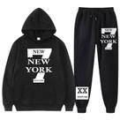 Conjunto Moletom Flanelado Calça e Blusa Canguru Casual N Y 7