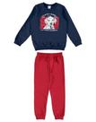 Conjunto Moletom Flanelado Infantil Menina Blusão e Calça de Moletom Flanelados - Malwee Kids