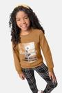 Conjunto Moletom Flanelado Infantil Menina Blusão Flanelado Calça Legging Grossa Flanelada MalweKids