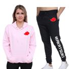 Conjunto moletom ganguru akatsuki blusão anime
