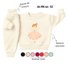 Conjunto Moletom Infantil Bebê Menina Peluciado Roupa Inverno Flanelado Abrigo Fada Algodão Premium