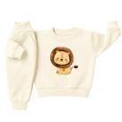 Conjunto Moletom Infantil Bebê Menino Peluciado Roupa Inverno Flanelado Abrigo Leão Algodão Premium Conjunto Moletom Infantil Bebê Menino Peluciado Roupa Inverno Flanelado Abrigo Leão Algodão Premium
