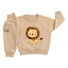 Conjunto Moletom Infantil Bebê Menino Peluciado Roupa Inverno Flanelado Abrigo Leão Algodão Premium