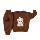 Conjunto Moletom Infantil Bebê Menino Peluciado Roupa Inverno Flanelado Abrigo Leão Algodão Premium Conjunto Moletom Infantil Bebê Menino Peluciado Roupa Inverno Flanelado Abrigo Leão Algodão Premium