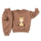 Conjunto Moletom Infantil Bebê Roupa Frio Peluciado Confortável Grosso Abrigo Flanelado Kit Inverno