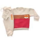 Conjunto Moletom Infantil Bebê Unissex Peluciado Roupa Inverno Flanelado Abrigo Algodão Premium