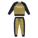 Conjunto Moletom Infantil Blusa De Frio Manga Longa E Calça Felpado Quentinho Charpey Amarelo