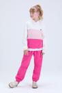 Conjunto Moletom Infantil Feminino de Inverno Degradê com Capuz
