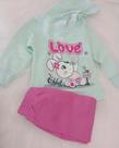 Conjunto moletom infantil feminino LOVE tam6