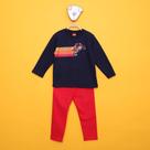 Conjunto Moletom Infantil Kyly Peluciado Estampado Masculino