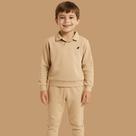 Conjunto Moletom Infantil Masculino Inverno Gola Polo Sem Bolso Rei Rex