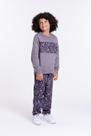 Conjunto Moletom Infantil Masculino Recorte Letrinhas Chumbo
