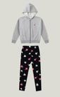 Conjunto Moletom Infantil Menina Blusa Ziper e Capuz Legging Grossa Onça Flanelada - Malwee Kids