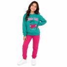 Conjunto Moletom Infantil Menina Rovitex Flanelado Inverno Tamanho 14 Blusão Estampa Cherry Calça Legging Confortavel