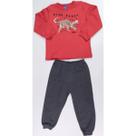 Conjunto Moletom Infantil Menino Flanelado com Punho Rei Rex