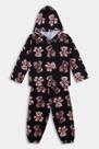Conjunto Moletom Infantil Preto com Touca e Ursinhos - Destak