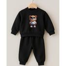 Conjunto Moletom Inverno Menino Urso Minimalista Premium Felpado