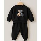 Conjunto Moletom Inverno Menino Urso Minimalista Premium Felpado