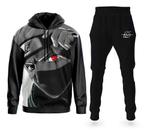 Conjunto Moletom Kakashi Naruto Blusa + Calça Top Full
