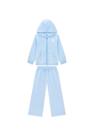 Conjunto Moletom Longo com Capuz Azul Bebê Nina Go Conjunto Moletom Longo com Capuz Azul Bebê Nina Go