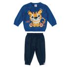 Conjunto Moletom Masculino Infantil Estampa Tigrinho Inverno Meninos Tamanho 1 2 3 - Zig Zig Zaa