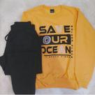 Conjunto moletom masculino pelúciada estampa frontal