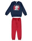 Conjunto Moletom Menina Infantil Juvenil Flanelado Básico Inverno Malwee Kids