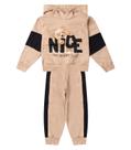 Conjunto Moletom Menino Blusão E Calça Select Bege