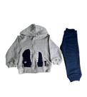 Conjunto Moletom Original Vrasalon Dinossauro Flanelado