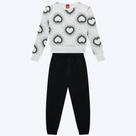 Conjunto Moletom Peluciado Corações Infantil Menina Kyly 1000790