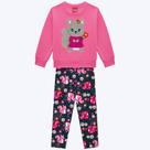 Conjunto Moletom Peluciado e Calça Legging Infantil Menina Kyly 1000762