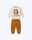 Conjunto Moletom Peluciado Estampado Infantil Feminino Kyly P1001508