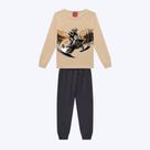 Conjunto Moletom Peluciado Infantil Menino Kyly 1000841 Mescla