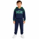 Conjunto Moletom Peluciado Infantil Menino Plush Cor:Marinho/VerdeTamanho:8