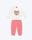 Conjunto Moletom Peluciado Raposinha Infantil Feminino Kyly 1001515