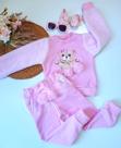 Conjunto moletom pluh / Rosa e cinza Conjunto moletom pluh / Rosa e cinza
