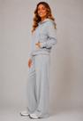 Conjunto Moletom Premium Casaco Com bolsos e Wide Leg Cinza Salvatore