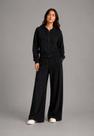 Conjunto Moletom Premium com Capuz e Calça Wide Leg Preto Salvatore