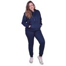 Conjunto moletom Unissex calça e blusa Canguru preto P - Famur