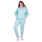 Conjunto moletom Unissex calça e blusa Canguru verde bebê P - Famur
