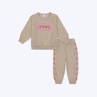 Conjunto Moletom Ursinho Happy Mood Bege Bebê Menina Mundo Cinti 10348 Bege Escuro